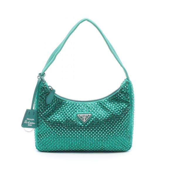 Prada handbag green rhinestones - Picture 1 of 5
